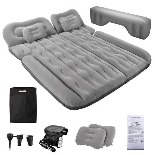 FORMIZON SUV Inflatable Mattress, 180 * 140cm Car Air Mattress, Inflatable Trunk Mattress with Air Pump and 2 Pillows, Portable Double-Sided Thicker Car Bed for Travel Camping Outdoor