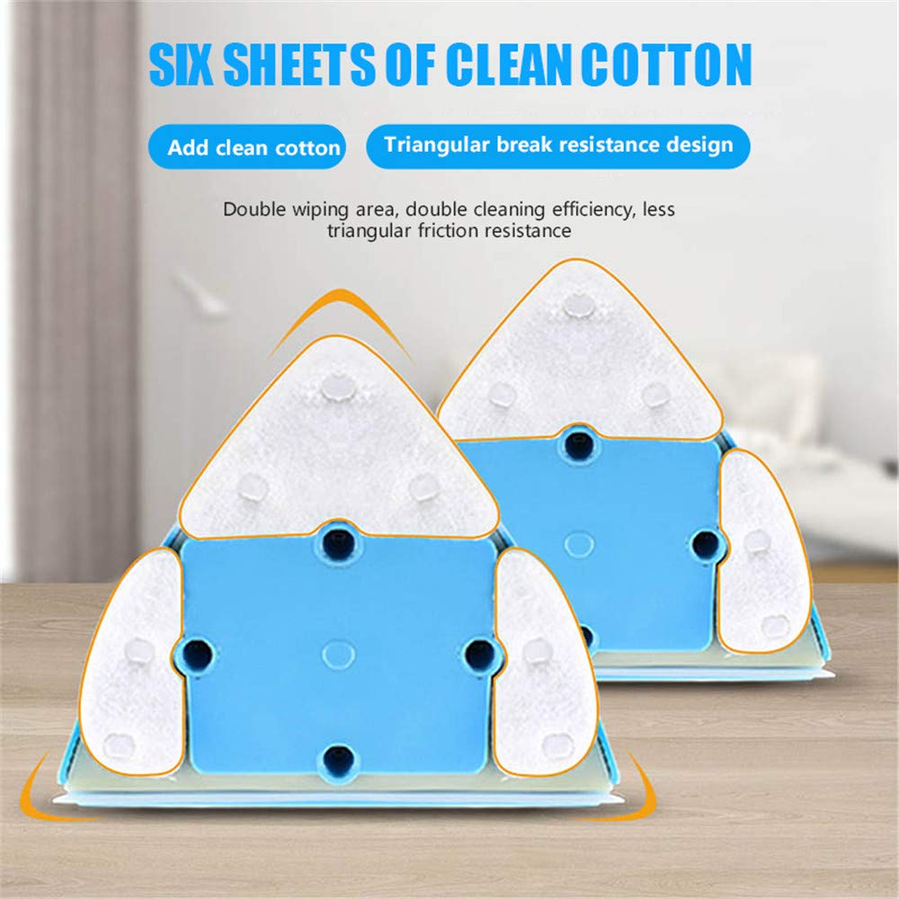 InLoveArts Magnetic Window Cleaner Double-sided Window Cleaner 5 Files Glass Wiper for Windows for Double Glazed High-rise Windows with a Thickness of 4 to 28mm (Blue)