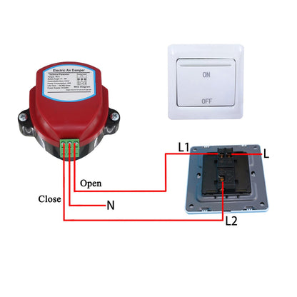 1 piece 220v HVAC motorized damper air throttle ventilation damper electric diameter 80 100 125 150 200 250 300 250 400 mm (height 190mm + outer diameter 150mm)