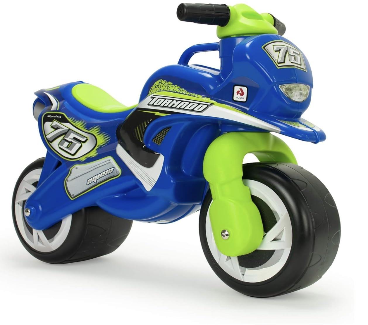 Balance bike motorcycle for children from 18 months Tundra Tornado Blue with carrying handle + Wide plastic wheels + Ergonomic design + Non-slip decoration Waterproof + Stable construction | INJUSA