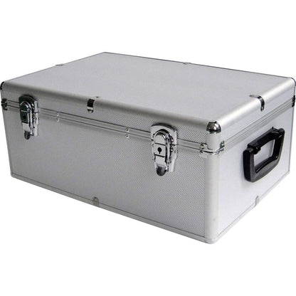 MediaRange 500-disc archive case, aluminum look, with suspension pockets, silver & Hama CD double protective sleeves (for 100 CDs/DVDs/Blu-rays, for hanging folders) 50-pack, white.