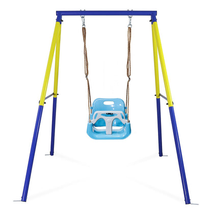 CCLIFE baby swing with swing frame children's swing swing frame outdoor and indoor adjustable from 2 years ZERRO
