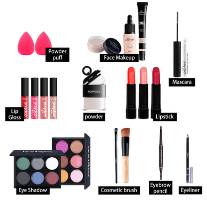 FantasyDay Multifunctional Exquisite Makeup Gift Set Cosmetic Makeup Kit for Face, Eyes, and Lips - Makeup Palettes Makeup Case with Eyeshadow Palette, Lipstick, Blush, Mascara, Brushes