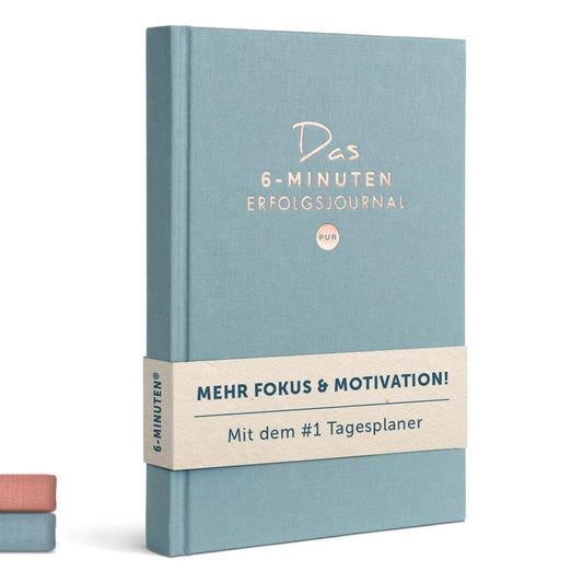 6-Minute Diary Success Journal PURE - The #1 daily planner for more motivation & success - Undated journal book - Achieve goals more calmly and focused with journaling