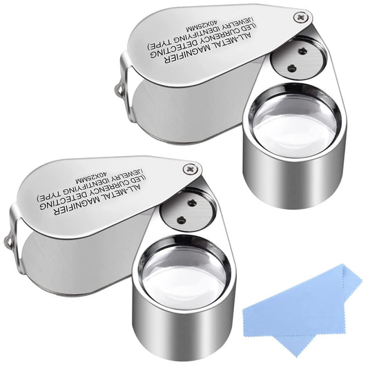 40x illuminated jewelry loupe with LED light (LED currency detection/jewelry identification)