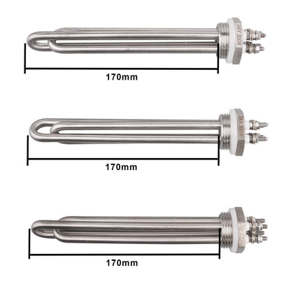 AIICIOO Heating Element Stainless Steel 1 inch Diameter 33.2mm 2U 24V 1200W