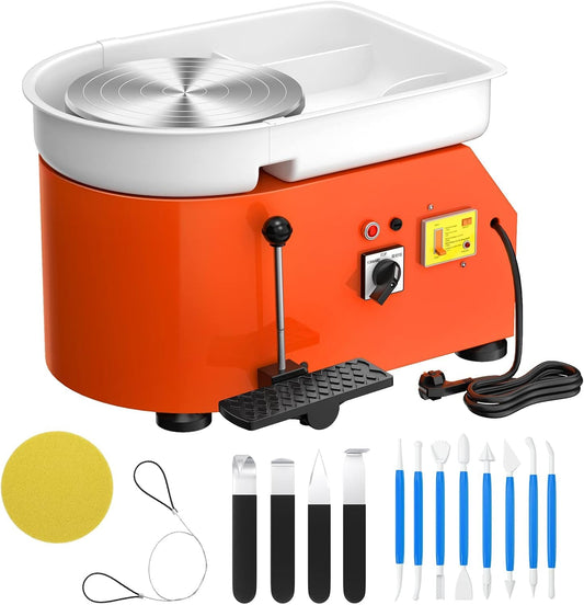 VAYOTOY Electric Pottery Wheel 25CM 350W Professional Pottery Wheel Forming Machine Ceramic Clay Machine with Pottery Tools for Adults, Pottery Beginners, Pottery Studio