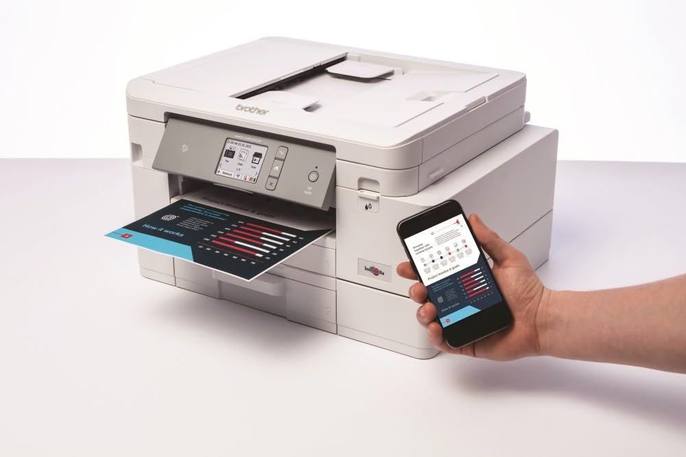 Brother MFC-J4540DW 4-in-1 color inkjet all-in-one printer (printer, scanner, copier, fax), white, 435 x 250 x 355 mm