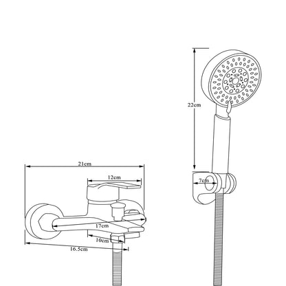 fyheast bathtub faucet with hand shower bathtub fittings set with 5 functions brass shower faucet water tap bathtub set with shower head and 1.5m hose for bathtub and bathroom chrome