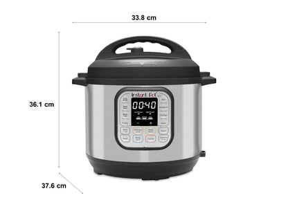 Instant Pot Duo 80 Electric Multicooker 1200W, 7.6L, Stainless Steel - Pressure Cooker, Slow Cooker, Rice Cooker, Sauté Pan, Yogurt Maker, Steamer, and Sterilizer, Silver