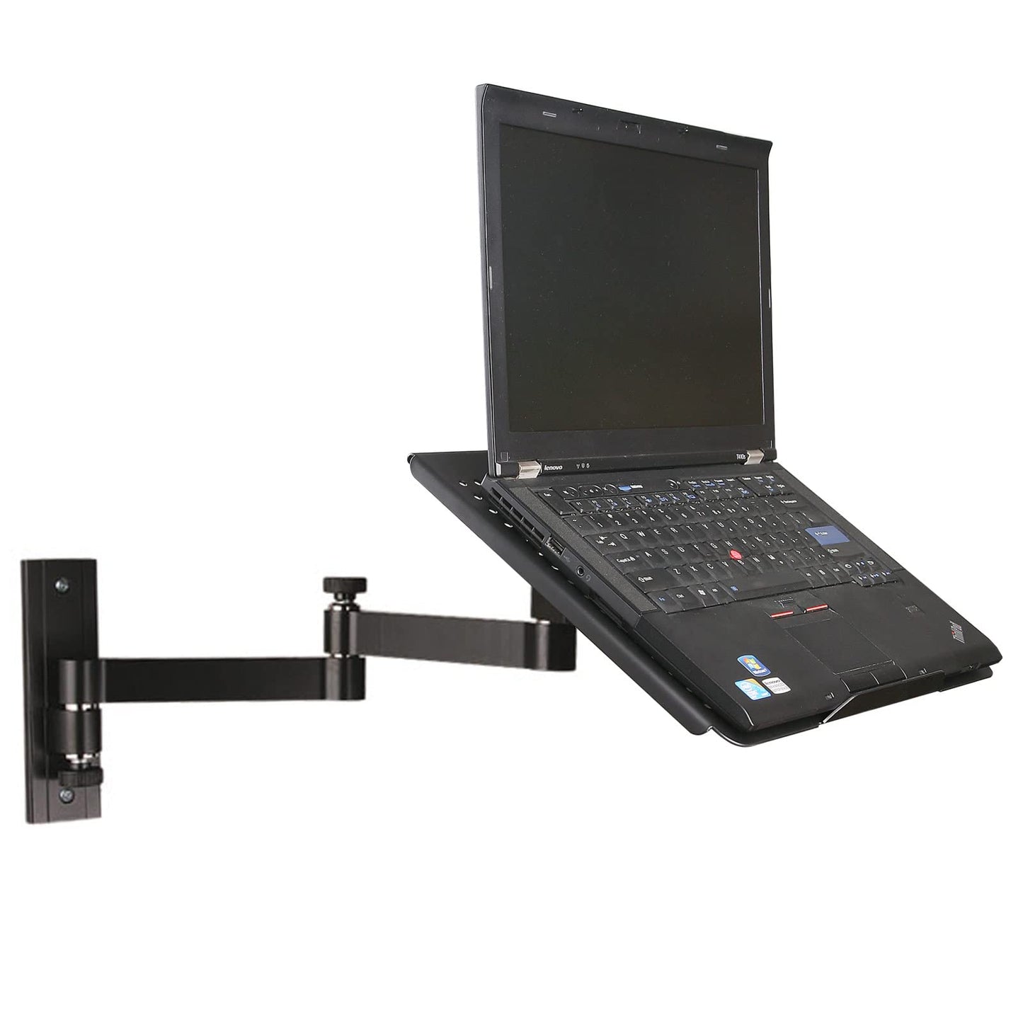 Spiral black universal wall mount with shelf adapter plate for laptop notebook netbook tablet PC Model: L52B-APBA