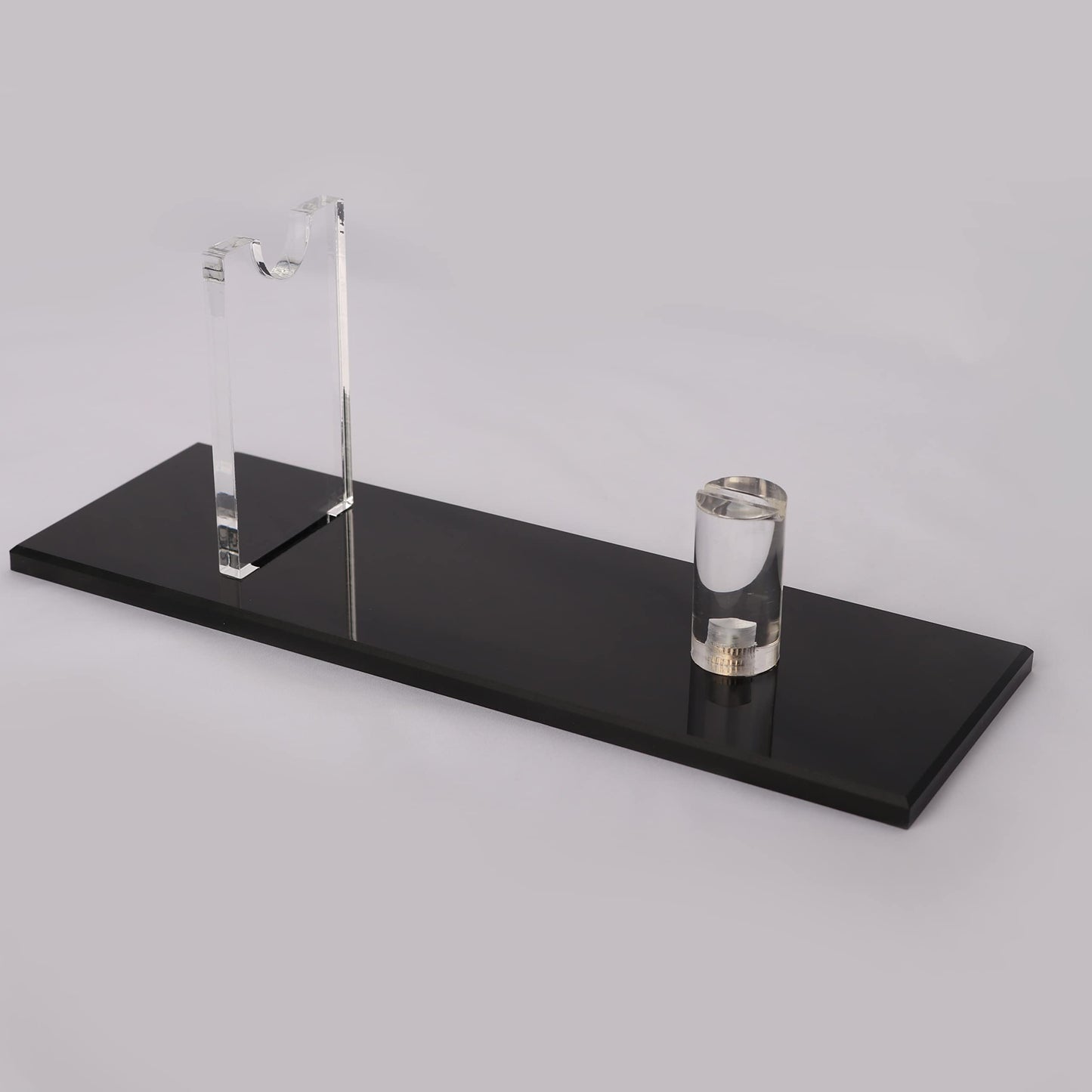 Knife stand knife holder Fixed blade knife collection display stand holder display single knife for home decoration (black)
