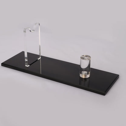 Knife stand knife holder Fixed blade knife collection display stand holder display single knife for home decoration (black)
