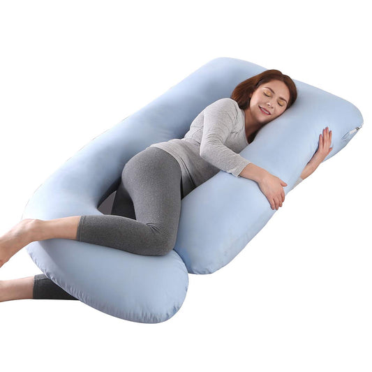 SHANNA Pregnancy Pillow Side Sleeper Pillow Nursing Pillow U Shaped XXL Support Pillow 70 * 145CM Large Body Pillow with Removable and Washable Cover, U-Shape Pregnancy Body Pillow