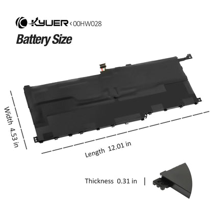 K KYUER 00HW028 01AV458 laptop battery for Lenovo ThinkPad X1 Yoga 2016 2017 1st 2nd/Thinkpad X1 Carbon 2016 4th Gen 20FB 20FC 20FQ 20FR 20JD 20JE 00HW029 01AV457 01AV441 01AV410 01AV444 01AV438 01AV439