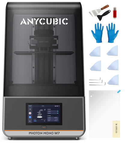 ANYCUBIC Photon Mono M7 14K 3D printer, 10.1-inch mono LCD with COB light source 3.0, 150 mm/h fast printing, intelligent error detection, leveling-free, print size 223x126x230 mm.