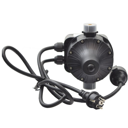 Agora-Tec® Pump control pressure switch flow monitor DWv-18-LCD wired (adjustable on/off pressure) with dry run protection, overpressure monitoring, leakage indication.