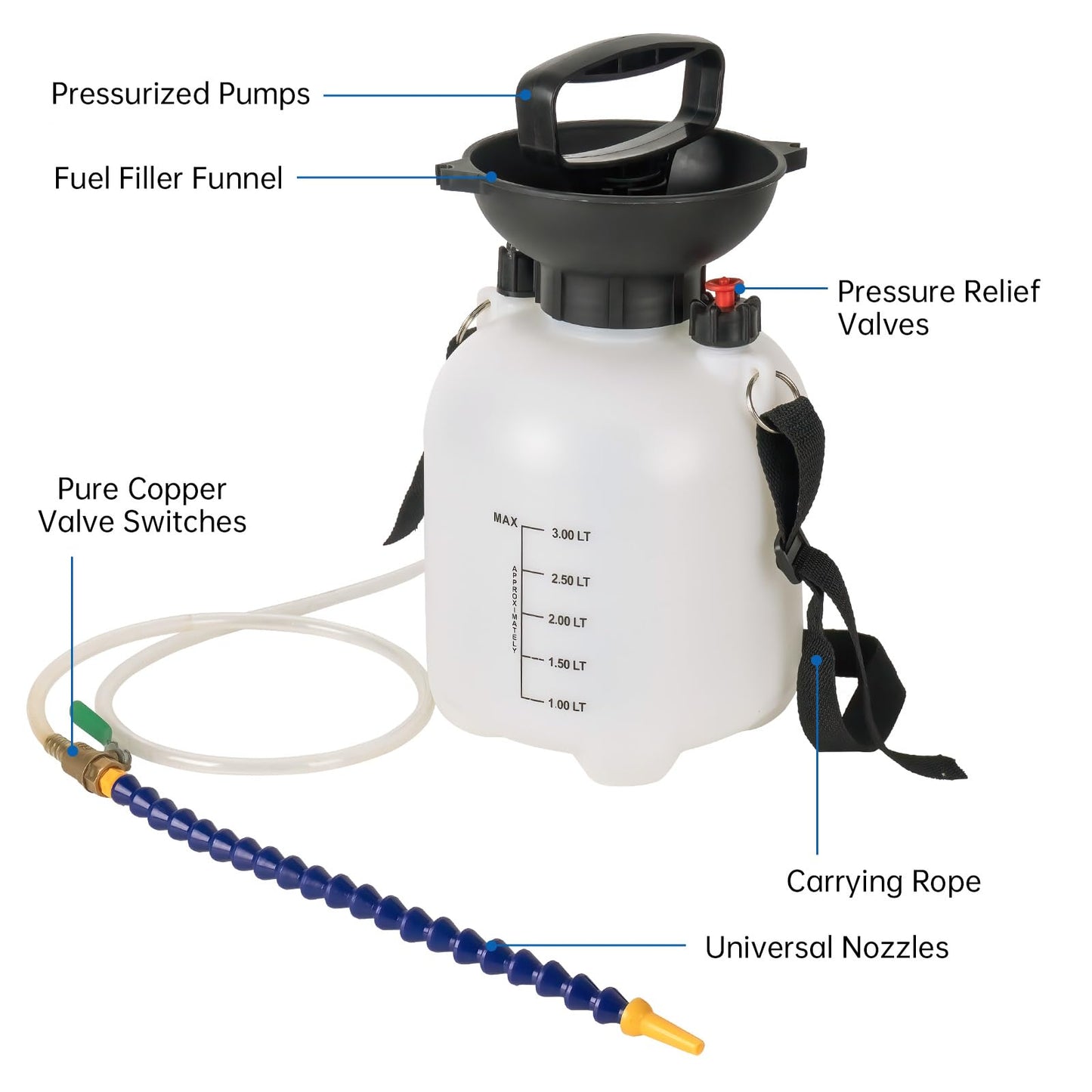 LEMOTO 3L Pumping Tool Gear Oil Pump Oil Filler, Manual Transmission Fluid Filling Device, Transfer Hand Pump