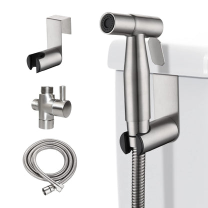 [DELETE] Bidet wall spray kit for toilet, hand sprayer WC attachment stainless steel for pet bath/personal hygiene/bathroom (silver)