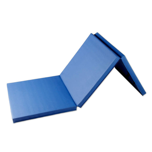 CCLIFE 180x60x5cm Folding Soft Floor Mat Workout Mat Gymnastics Mat Non-Slip Sports Mat Play Mat, Color: Blue. Thickened PU leather surface