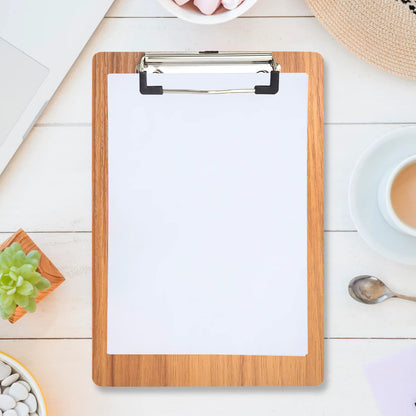 6 pieces of wooden A4 cherry wood clipboards for home, school, office.