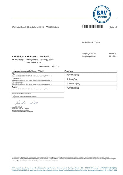 Methylene Blue Drops Pharmaceutical Grade | 99.9% pure | German production & lab analysis | 100ml (2 pack)