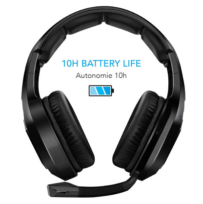 SPIRIT OF GAMER - XPERT-H900 - Pro Gamer headset - Powerful bass - Blue LEDs - Leatherette - Flexible microphone - 12-hour autonomy - PS5 / PC / PS4