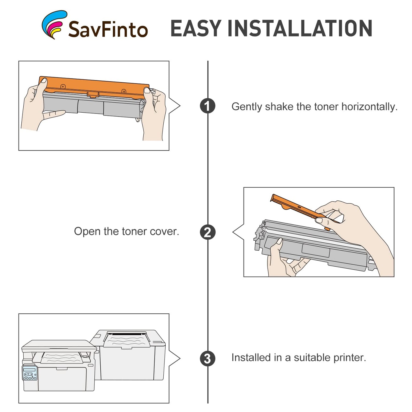 SavFinto TN247 TN-243CMYK Toner Cartridge Replacement for Brother TN-247 TN243 Toner Compatible with Brother MFC-L3750CDW MFC-L3770CDW MFC-L3710CW DCP-L3550CDW DCP-L3510CDW HL-L3210CW HL-L3230CDW (4 Pack)