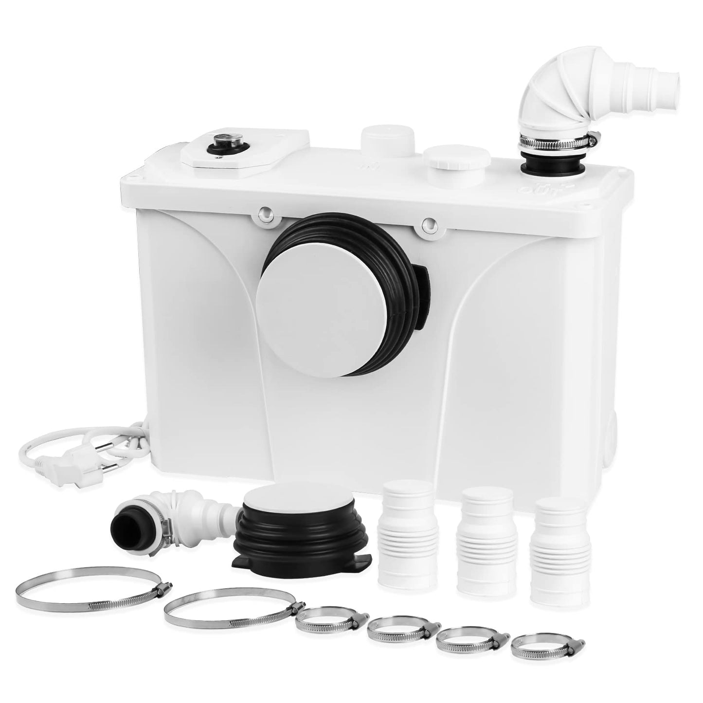 Ansobea 700W lifting system shower, 190 L/min shower pump for toilet toilet, sewage pump with 4 inlets, dirty water pump for shower bathtubs sinks