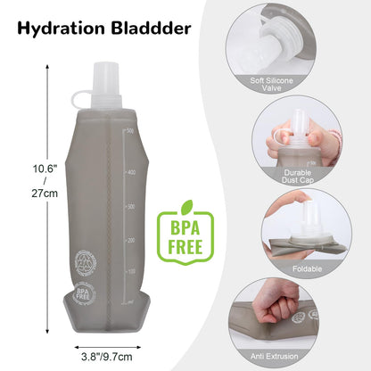 Outplea running vest for women with 2*500ml soft water bottle, ultralight running backpack quick drying, hydration pack reflective vest for jogging, trail running, cycling, pink