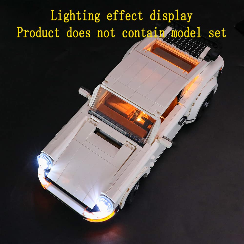 GEAMENT LED Light Kit for 2021 Porsche 911 - Compatible with Lego 10295 Creator Expert model (model set not included)