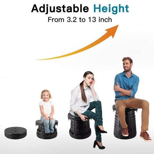Tabeskly Camping Toilets, Outdoor Foldable Camping Toilet Separate Dry Toilet Portable Mobile Toilet Auto Folding Toilet, Plastic, Black.