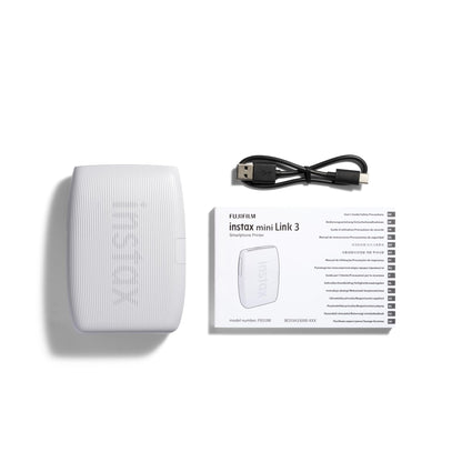 INSTAX mini Link 3 Smartphone Photo Printer, Clay White