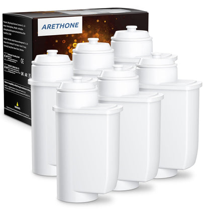 ARETHONE water filter for Siemens EQ Series, EQ5, EQ6, EQ9, EQ500, S700, water filter for Siemens 3200, Bosch TCZ7003, TCZ7033, 467873 (6 pieces)