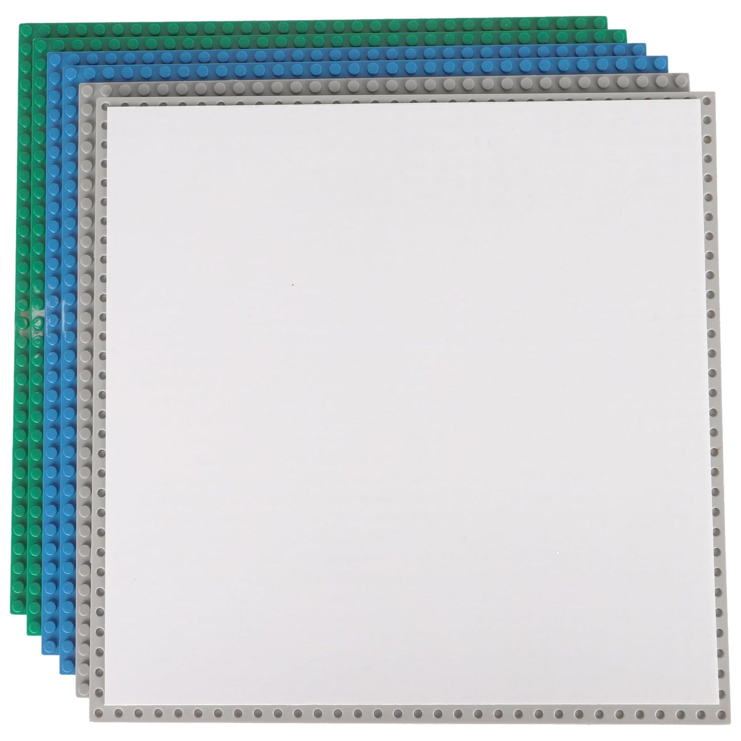 HUIZDQ 6-Pack Building Block Set, compatible with most brands, peel and stick baseplate for tabletop, wall.