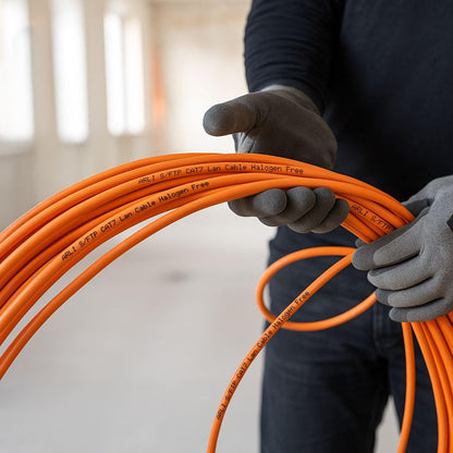 ARLI CAT 7 Ethernet Cable 100m Network Cable CAT.7 LAN Halogen-Free Installation Cable SFTP S/FTP CAT7 PIMF Cable Network Cabling Data Cable AWG23/1 Shielded Gigabit Copper Ethernet Class F 100m