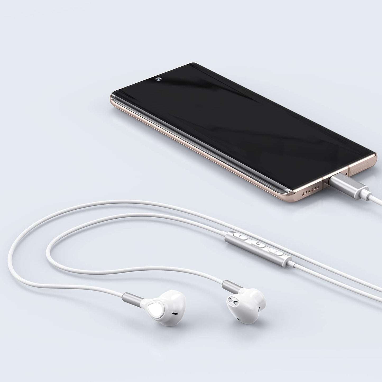 USB C headphones for Samsung Galaxy S24 S23 Ultra S22 S21 FE S20 A53 A54. USB C headphones with microphone, in-ear headphones with cable. USB Type C headphones for iPhone 16 15, iPad Pro Air 5 Mini 6, Google Pixel 9.