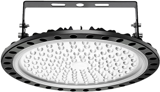 Papasbox 500W LED UFO industrial lamp high bay light, LED high bay light industrial fixture chandelier workshop lamp, hall lighting, cool white 6000-6500K, beam angle 120°.