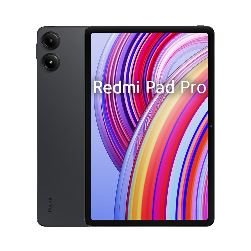 Redmi Pad Pro 12.1-inch with Hyper OS, 2.4GHz, 1000mAh battery, 33W fast charging, 8GB RAM, and 256GB storage.