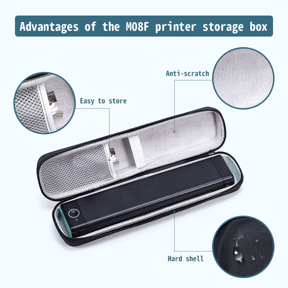 Phomemo M08F, M08D, A4 printer bag, portable bag compatible with M08F, P831 portable thermal printer (box only).