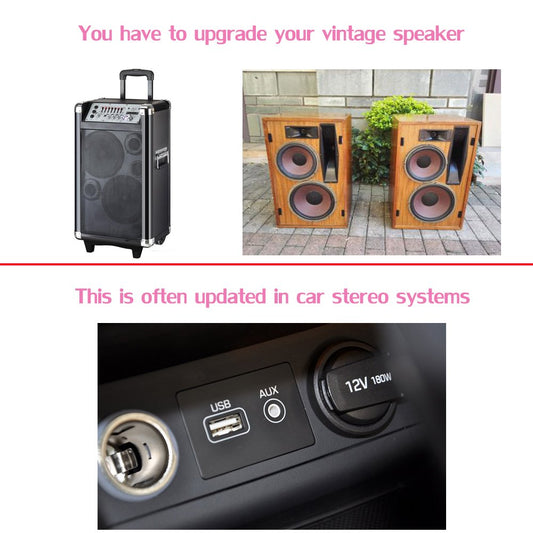 Bluetooth receiver for car, home stereo wireless music adapter for portable speakers, (AUX IN) with 3.5mm cable (H) LY-New