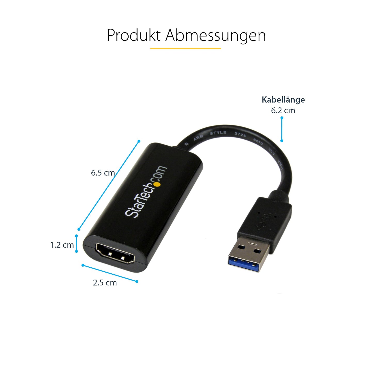 StarTech.com Adapter, USB 3.0 to HDMI - 1080p (1920 x 1200) - Video display adapter for dual/multiple monitors with external graphics card (USB32HDES)