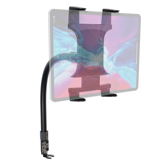 ARKON - Car seat rail or floor tablet mount with 56 cm long arm for iPad Pro, iPad Air 2, iPad Retail, Black