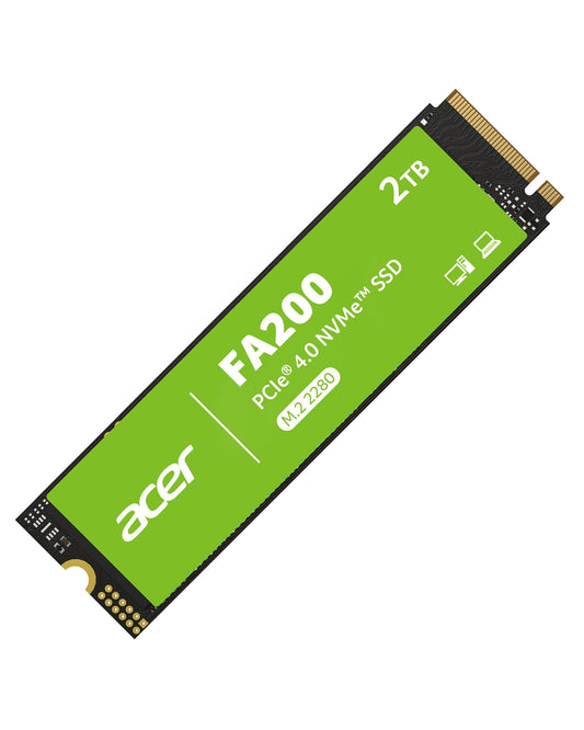 acer FA200 PCIe 4.0 NVMe SSD 2TB: up to 7200 MB/s read speed, Gen4x4 M.2 2280 Internal Solid State Drive with HMB & SLC - for Laptop/Desktop PC/Gaming (PS5 compatible)