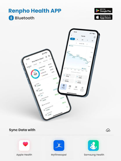 RENPHO body fat scale with WiFi fitness tracking scale with body fat and muscle mass, scale with body fat analysis & monitors 13 body measurements for your health
