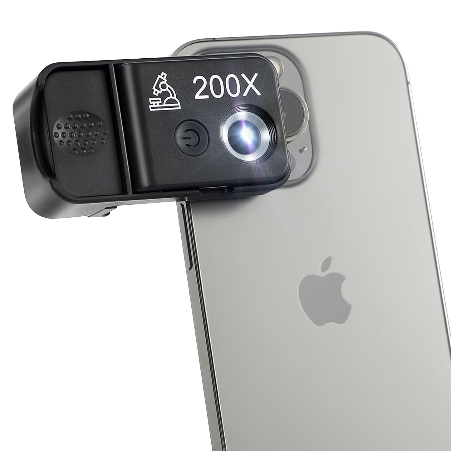 HidWee 200x mobile microscope with LED, mini microscope lens for smartphone camera with CPL, pocket microscope for exploring Micworld Digital with iPhone.