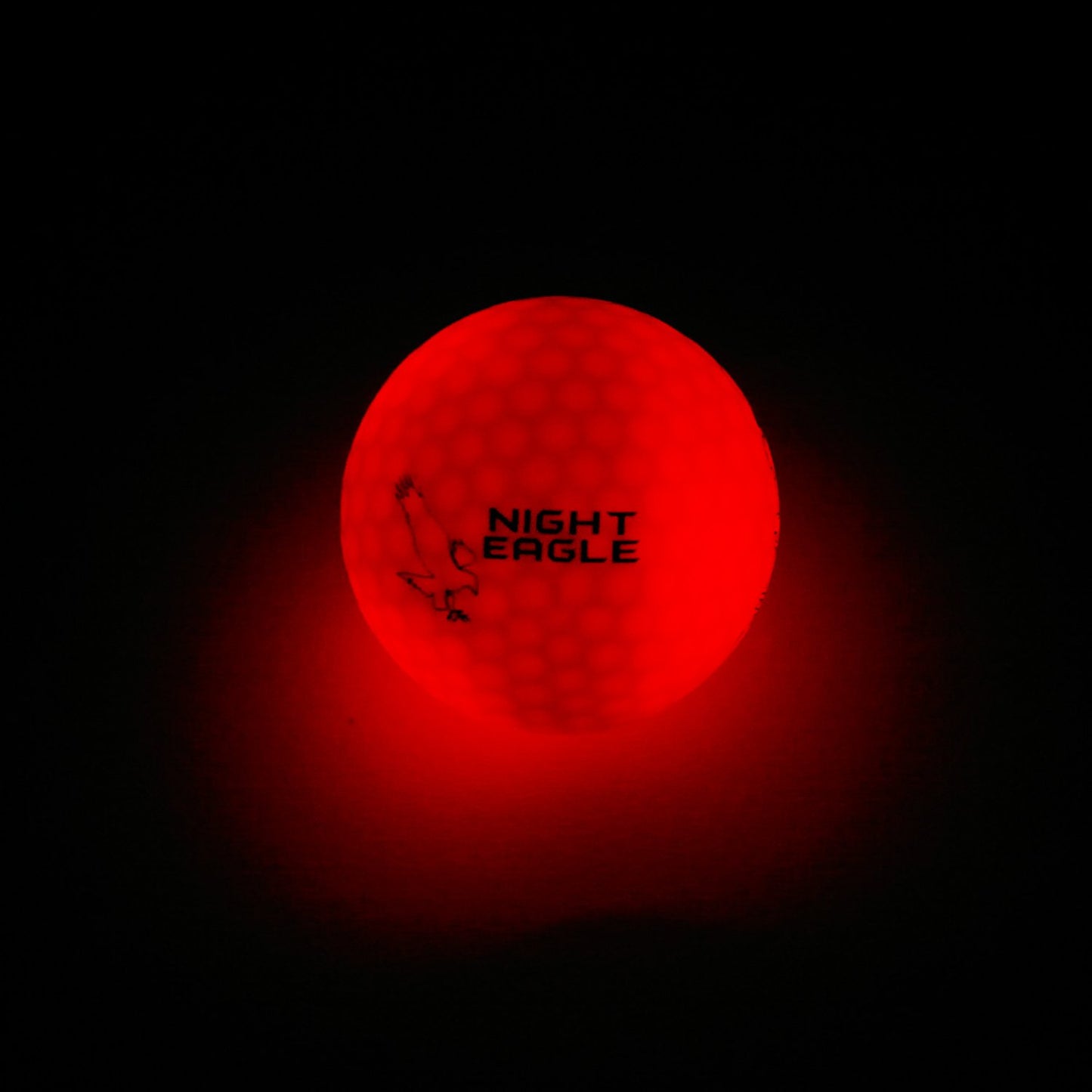 Night Eagle 6 LED Golf Balls Light-Up - Night golf glows red blue green pink white Funny golf gift colorful (Red)