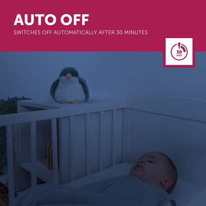 ZAZU Shally Sparrow Sunset Projector | Relaxing melodies | 3-step sleep program | Cry sensor | Child lock | Battery operated | Ideal for kids' room | 20 cm x 24 cm x 12 cm
