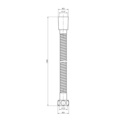 Design WC/bidet handheld shower complete set with shut-off valve - round