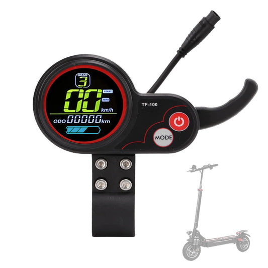 GAESHOW Scooter Display Panel, Electric Scooter LCD Display, 48V TF-100 Display 6 Pin Communication Instrument, Accelerator Cycling Electric Scooter for M4 Electric Scooter Controller (A)